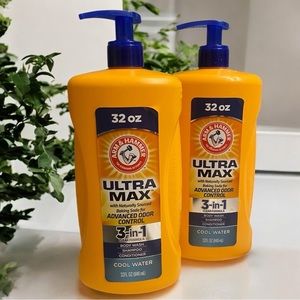 2pk Arm & Hammer 3-in-1 Ultra Max Cool Water Bodywash Shampoo & Conditioner 32oz